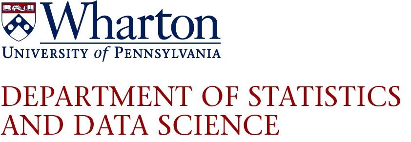 Wharton Department of Statistics and Data Science Logo